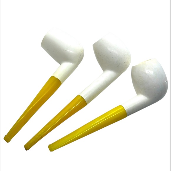 Meerschum Other - SET OF THREE (3) MEERSCHAUM PIPES HAND CARVED VINTAGE